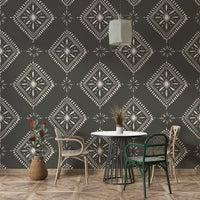 Charcoal geometric wallpaper for walls

