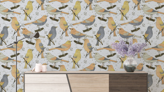 Fond d'écran d'oiseaux et gris