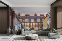 The wallpaper is perfect for an accent wall.

