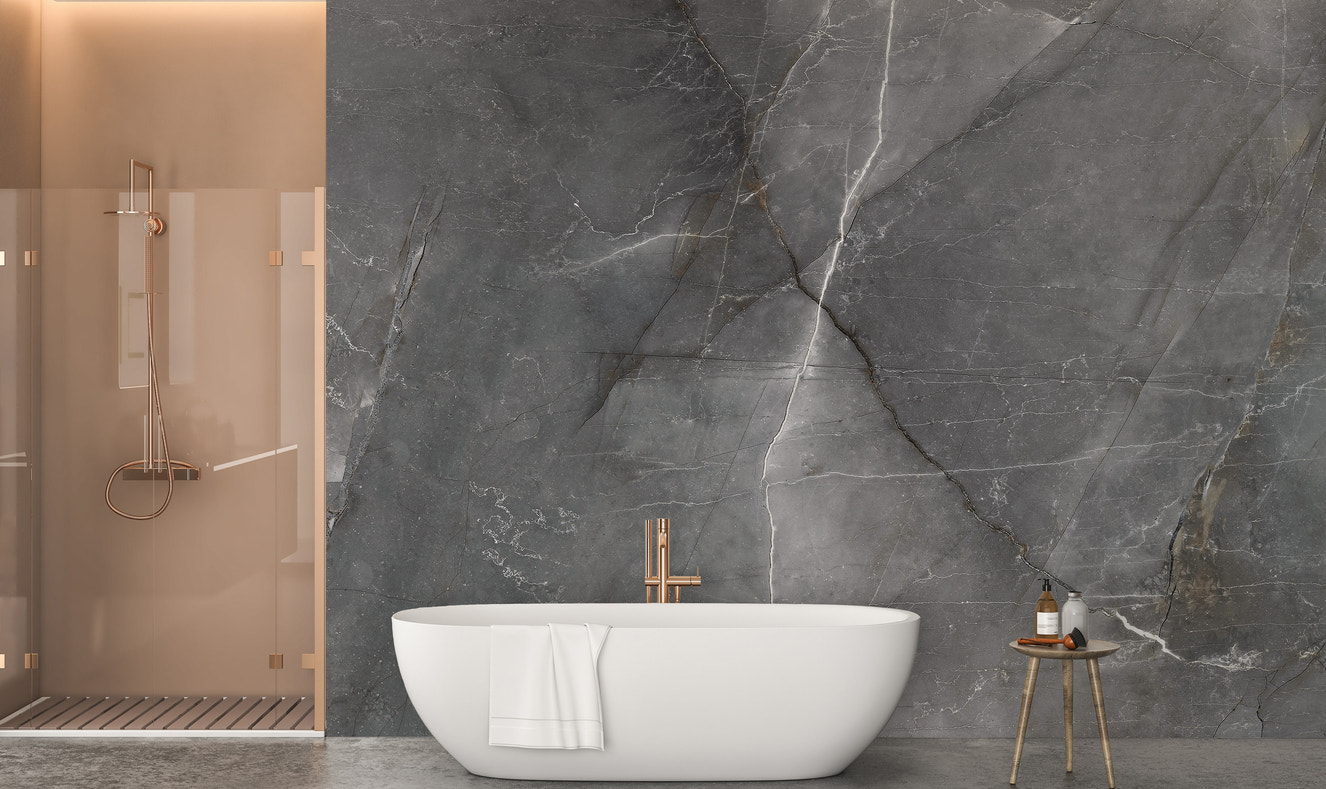 Chic Dark Marble Texture Wall Mural - Giffywalls