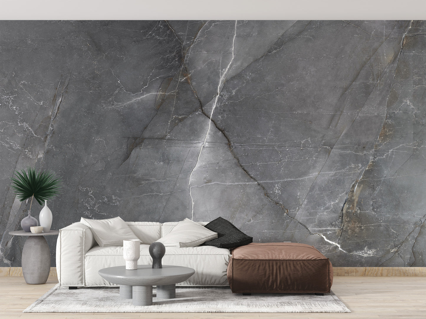 Chic Dark Marble Texture Wall Mural - Giffywalls
