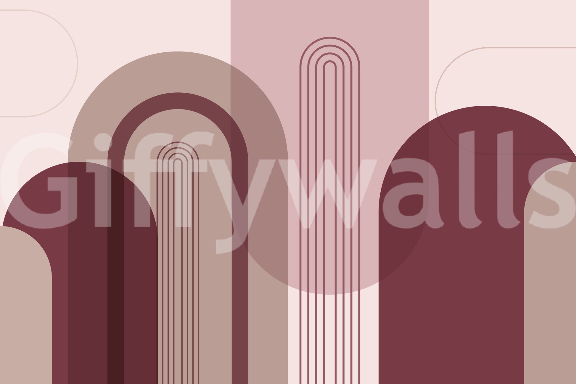 Warm red tone arch wall background

