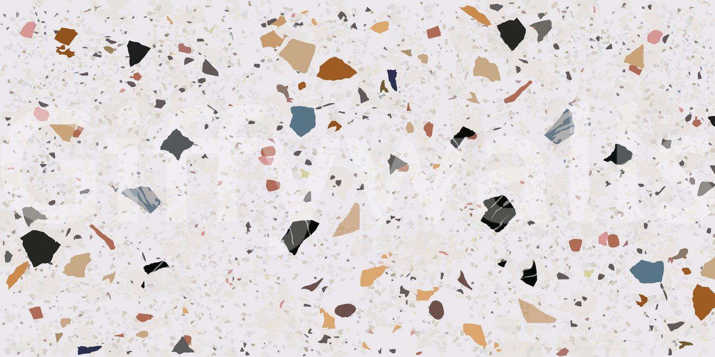 Seamless Terrazzo Chic pattern mural, perfect modern statement.