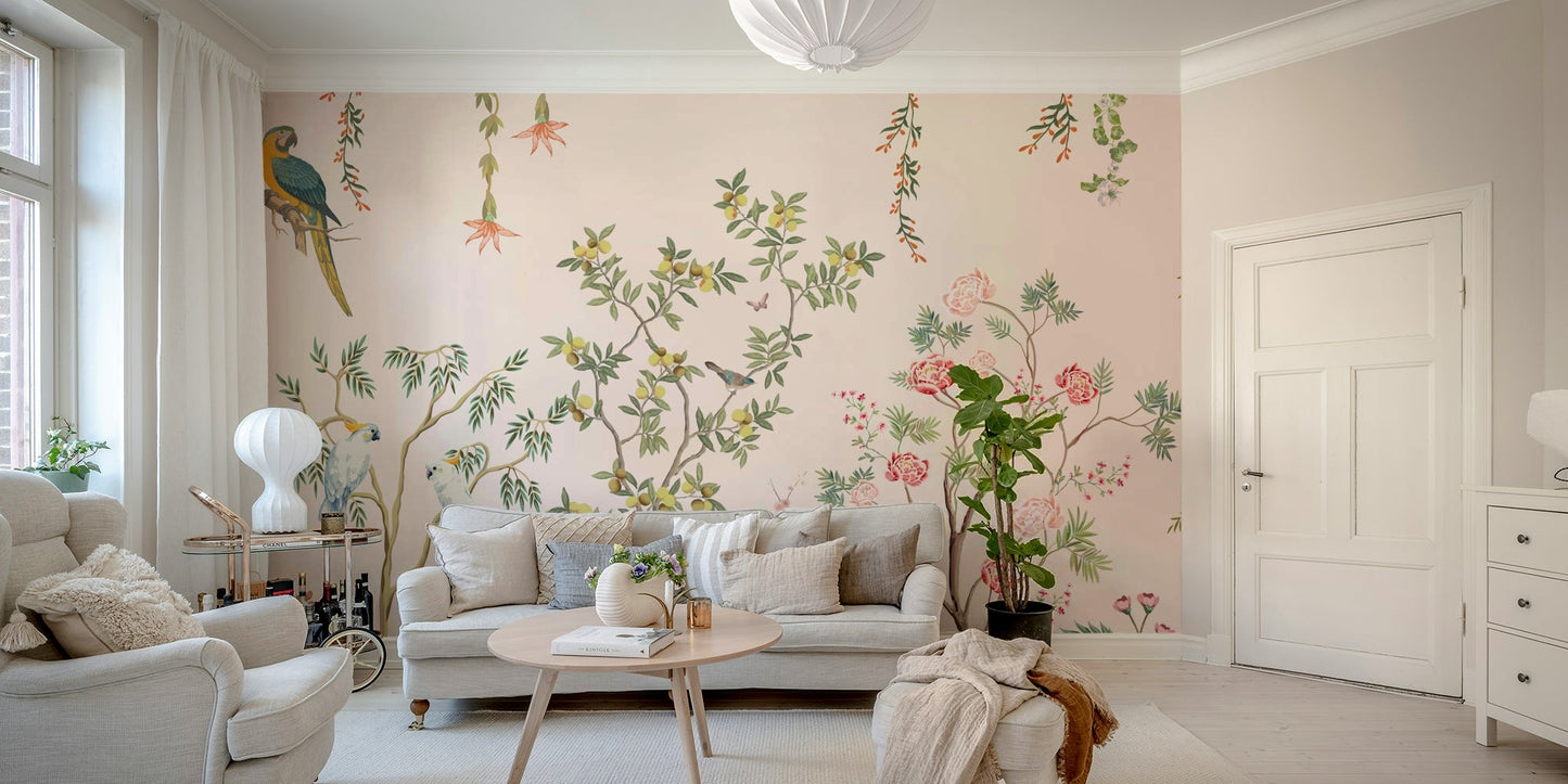 Chinoiserie Garden Wallpaper Mural Wall Mural