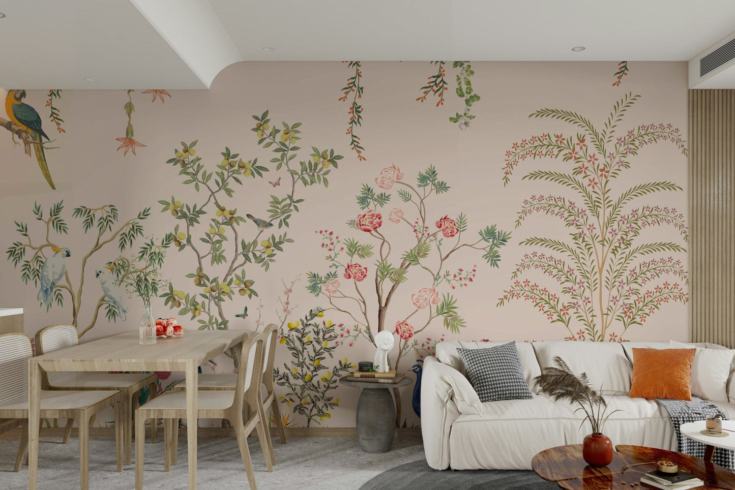 Chinoiserie Garden Wallpaper Mural Wall Mural