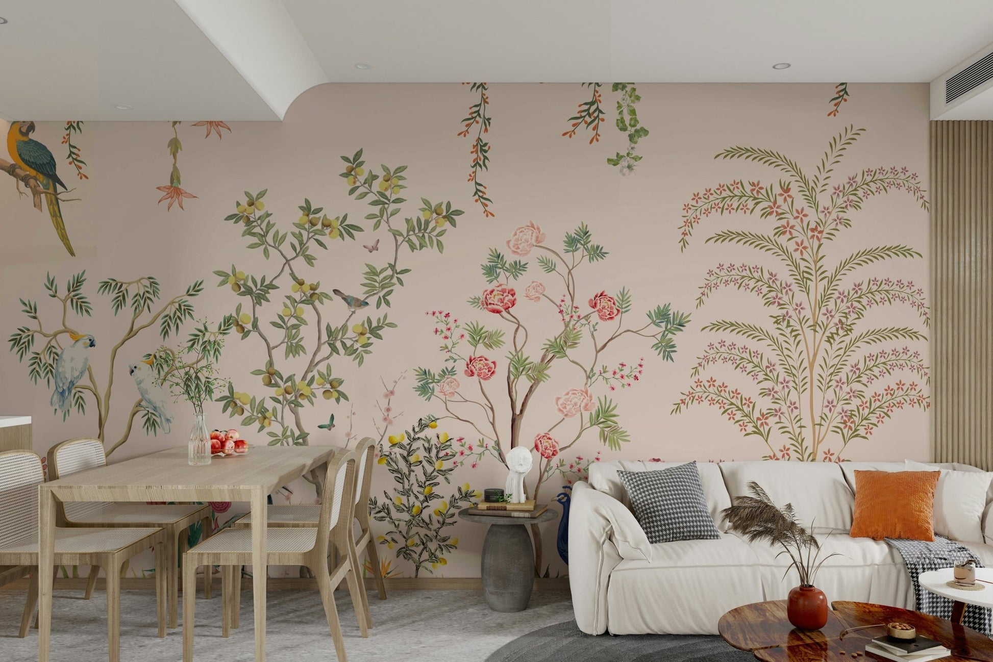 Chinoiserie Garden Wallpaper Mural Wall Mural