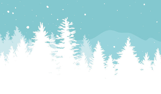 Frosted Pine Christmas Tree Tapete