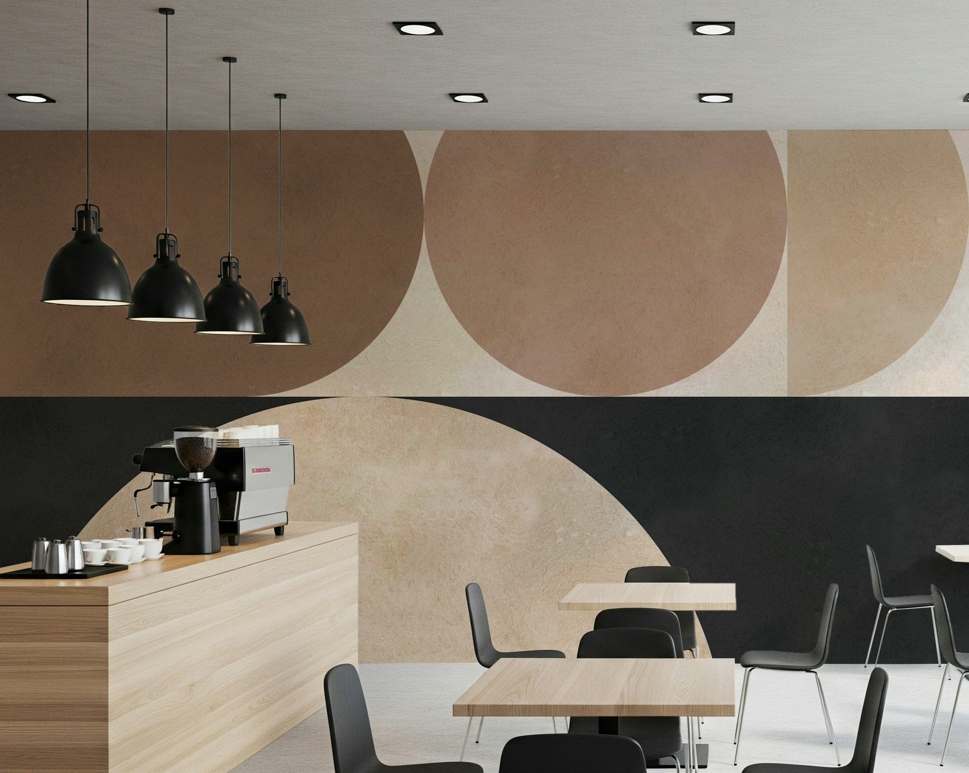 A contemplative subtle design wallpaper mural for a feature wall.

