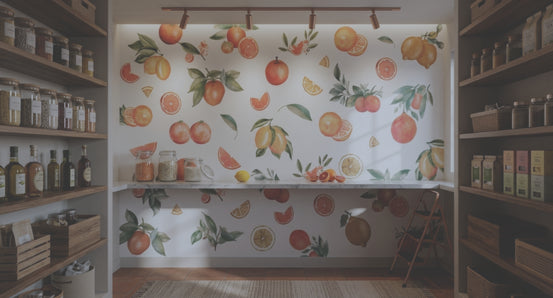 Citrus Orchard Delight Wallpaper Mural for pantry