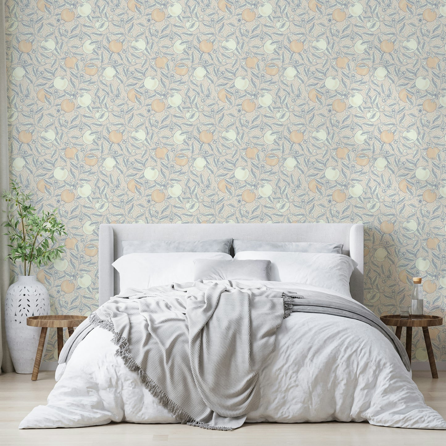 Citrus Squeeze in Neutral Botanica Wallpaper⁠