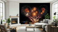 City Light Sparkle Wall Mural — illuminated cityscape with shimmering night lights for contemporary interiors.