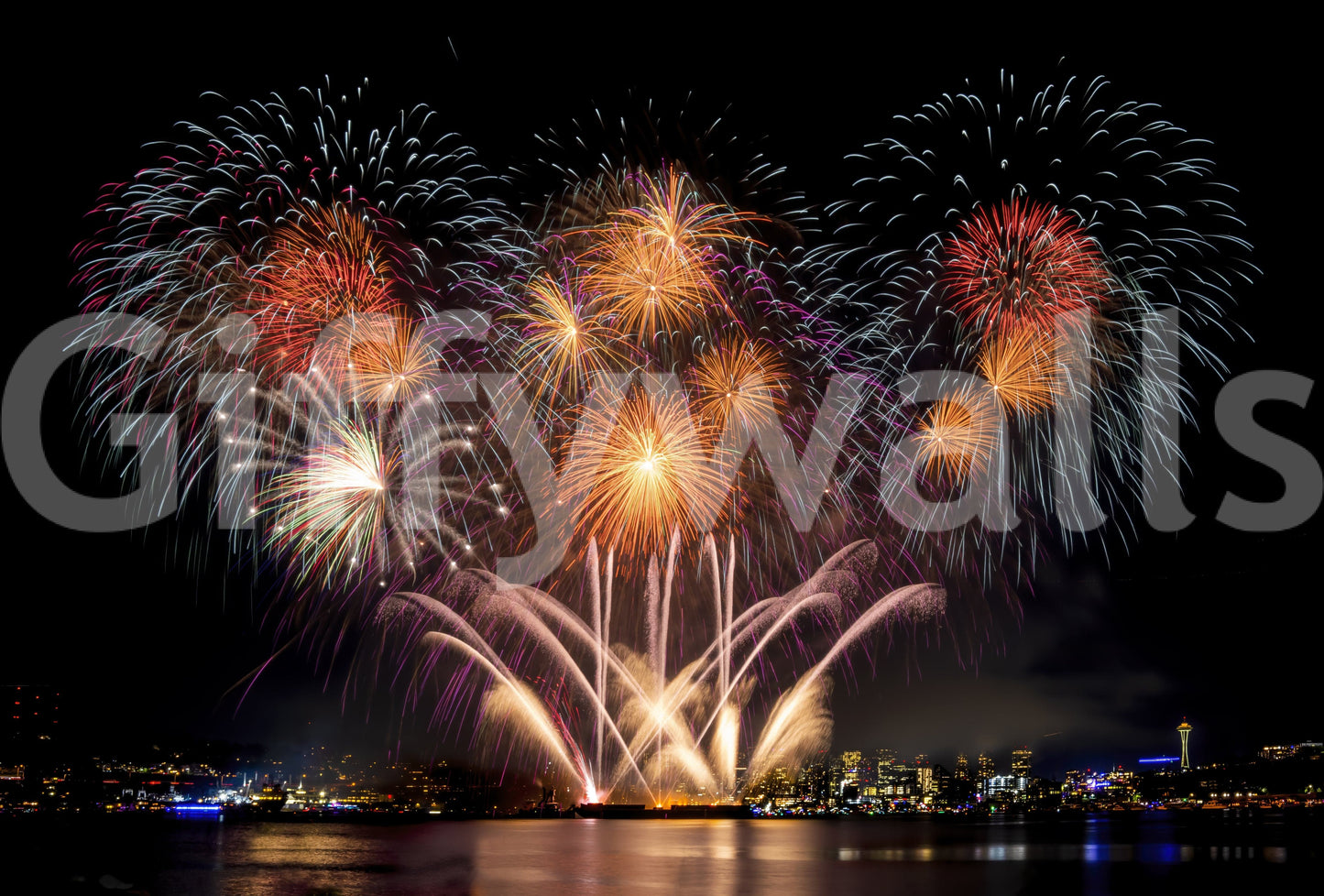 Fresque murale City Light Sparkle -2305733