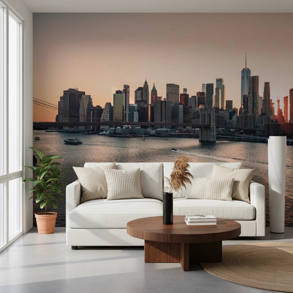 City Lights at Dawn Wall Mural