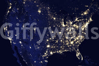 City Lights USA Wall Mural