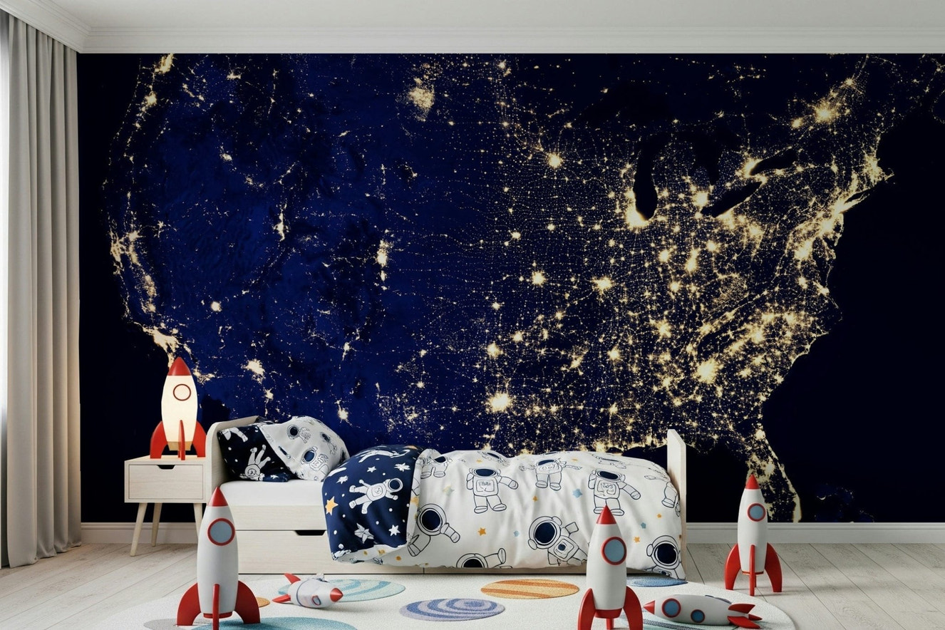 City Lights USA Wall Mural