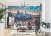 Cityscape Dawn Wall Mural