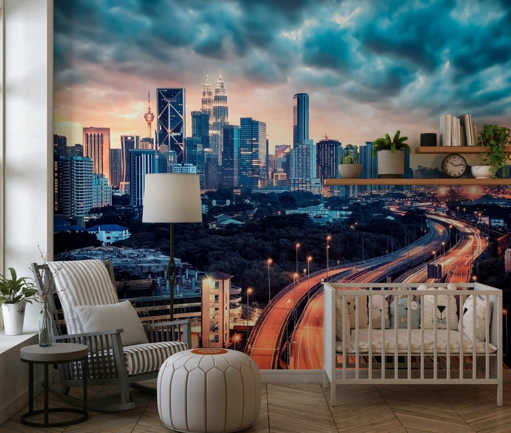 Cityscape Dawn Wall Mural