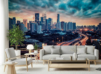 Cityscape Dawn Wall Mural