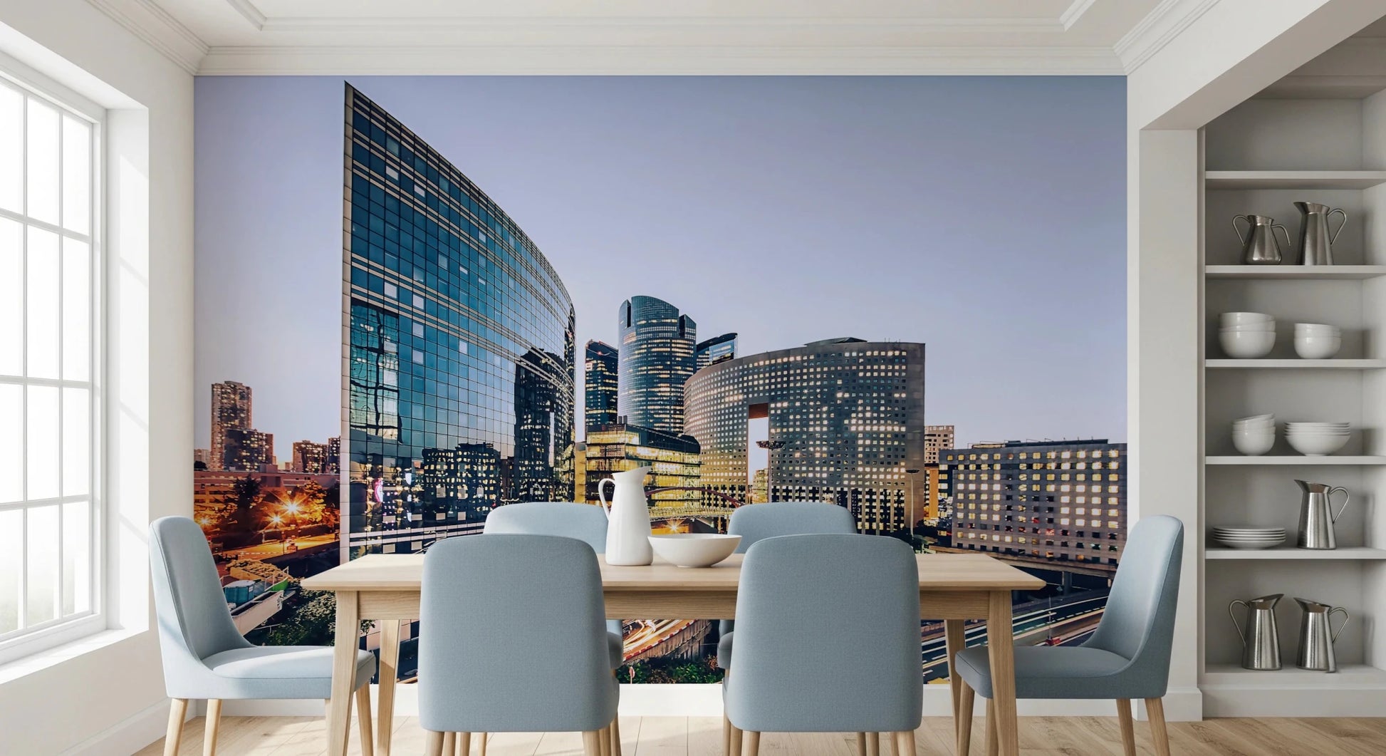 Cityscape Lights Wall Mural