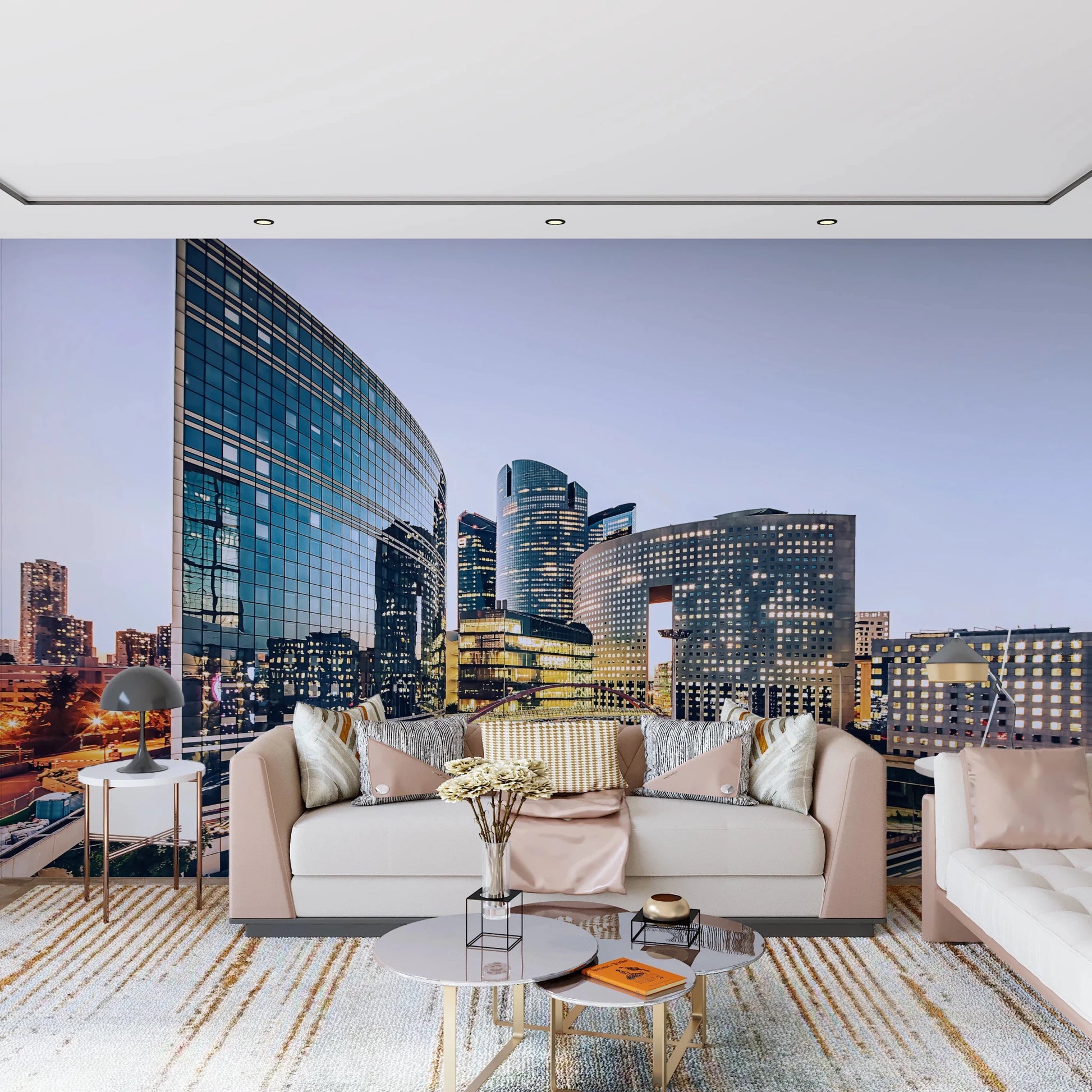 Cityscape Lights Wall Mural