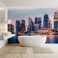 Cityscape Reflection Wall Mural