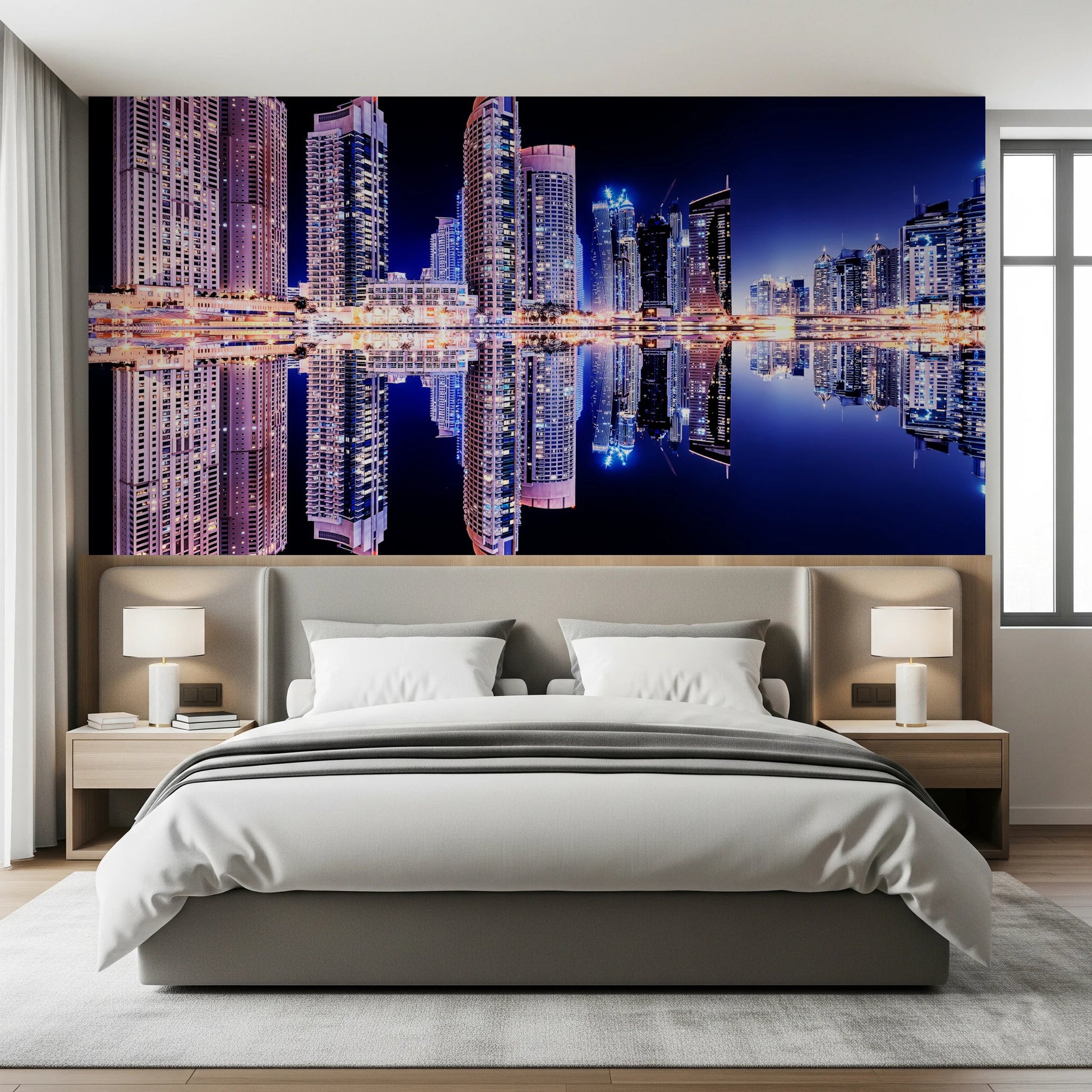 Cityscape Reflections Wall Mural