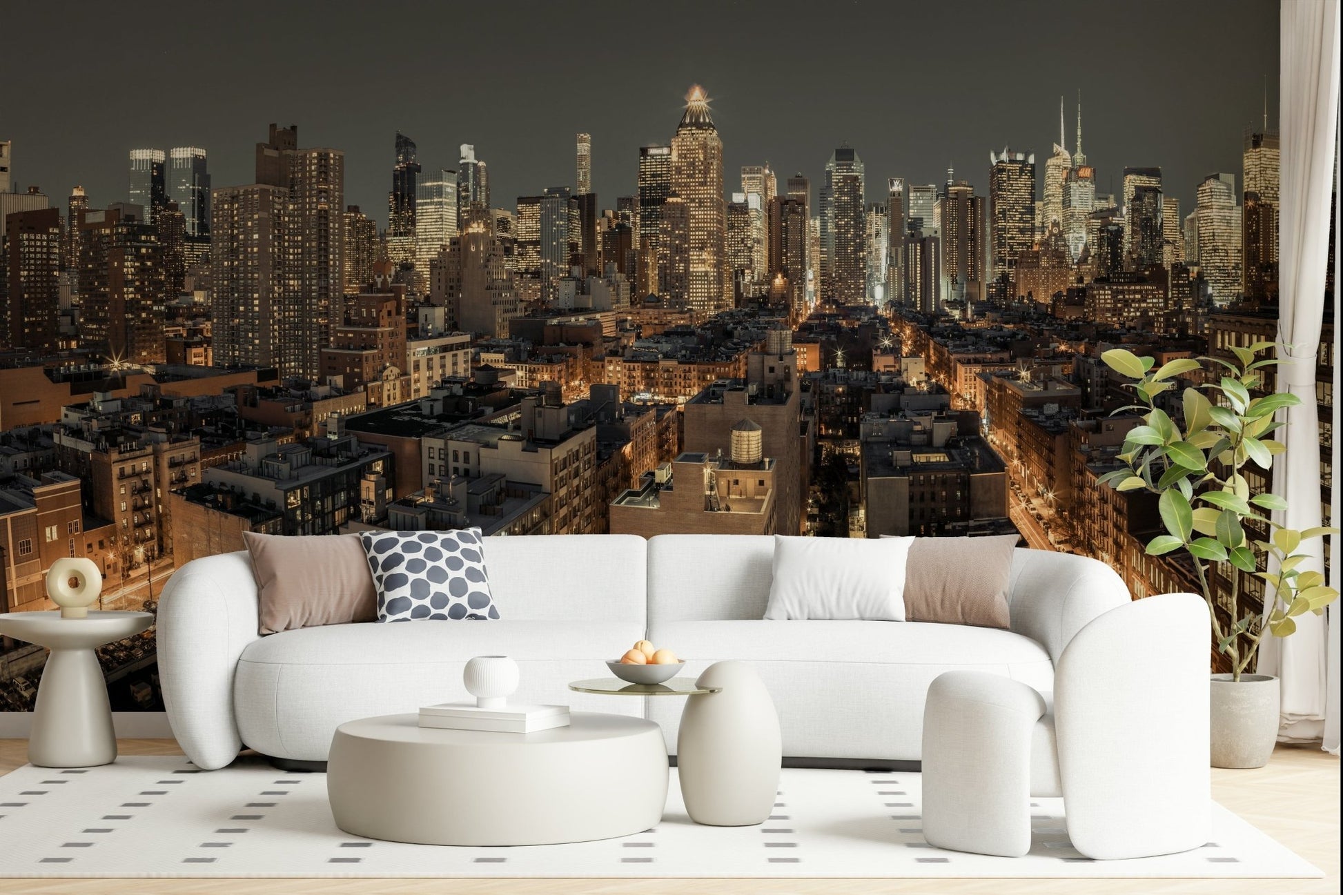 Cityscape Twilight Wall Mural