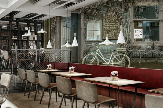 Classic bicycle cafe charm mural

