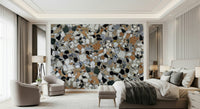 Modern stone chip pattern wallpaper called Classic Terrazzo.
