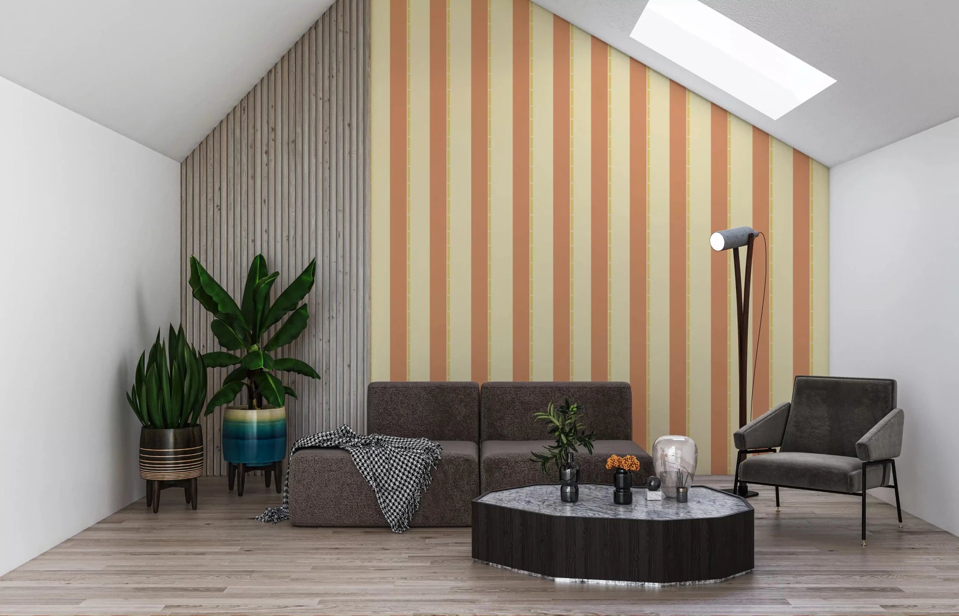 Classic Vertical Stripes Wallpaper showcasing a timeless and rhythmic design.