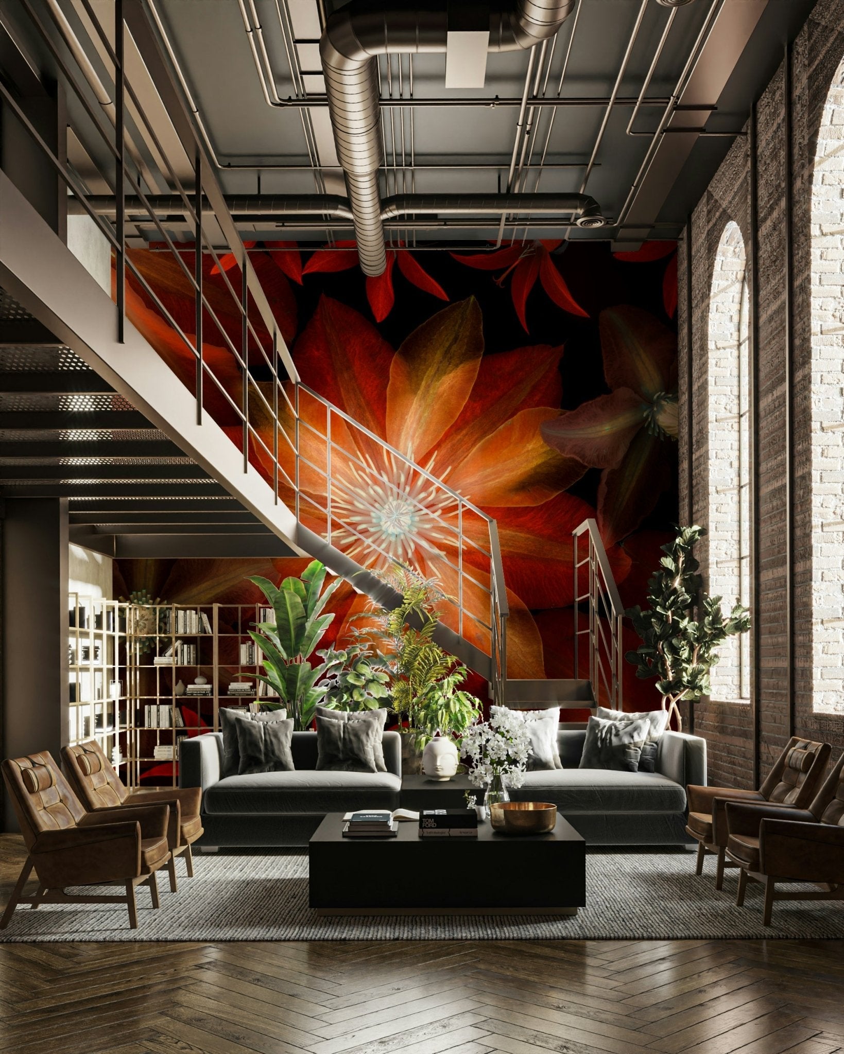 The design has a layered, photographic look with soft focus on some petals.

