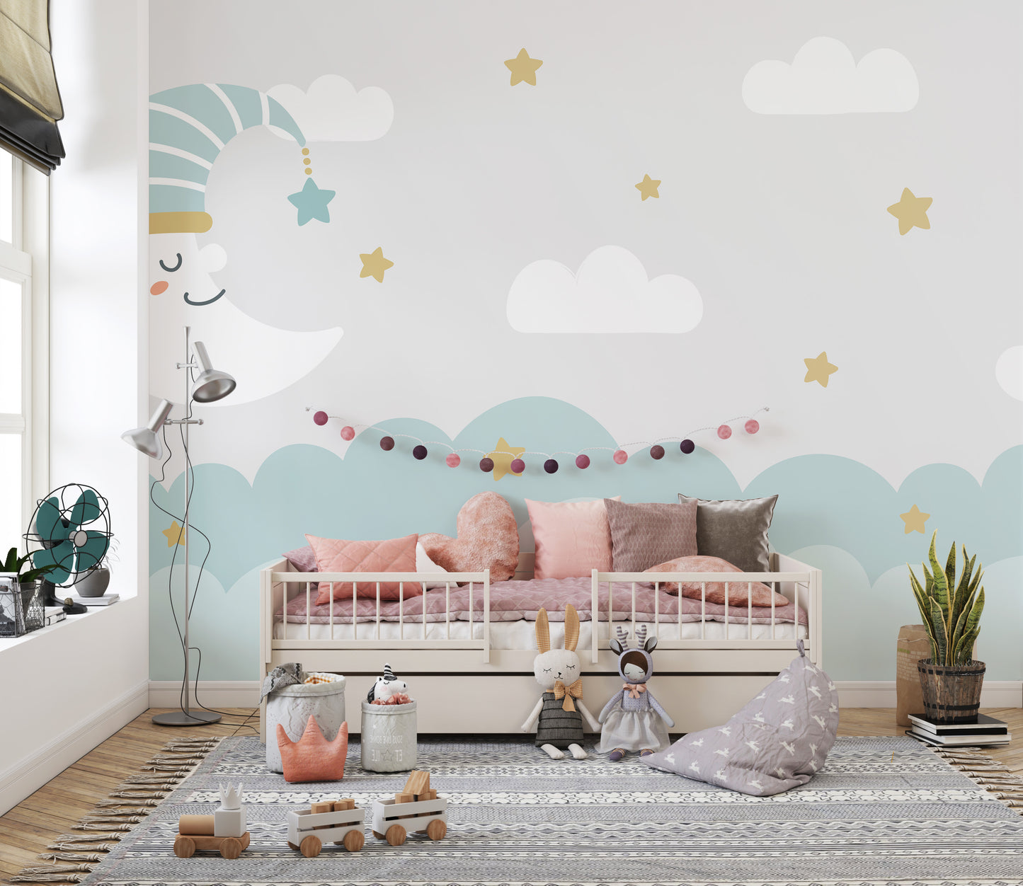 Clouds and Moon Wallpaper Murals - Giffywalls