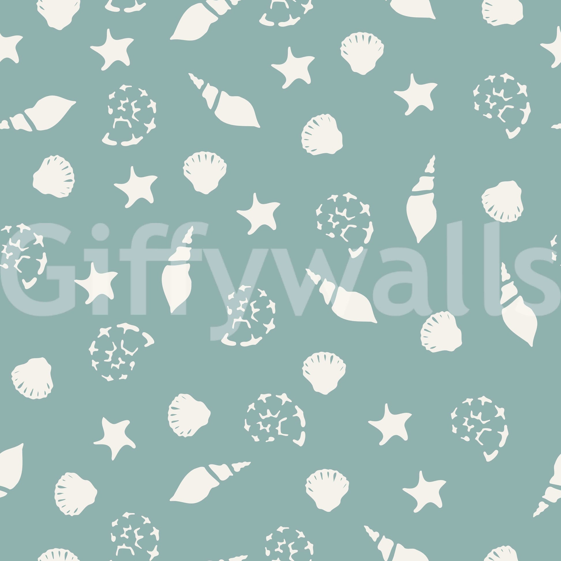 Seashell pattern in soft pastel colors

