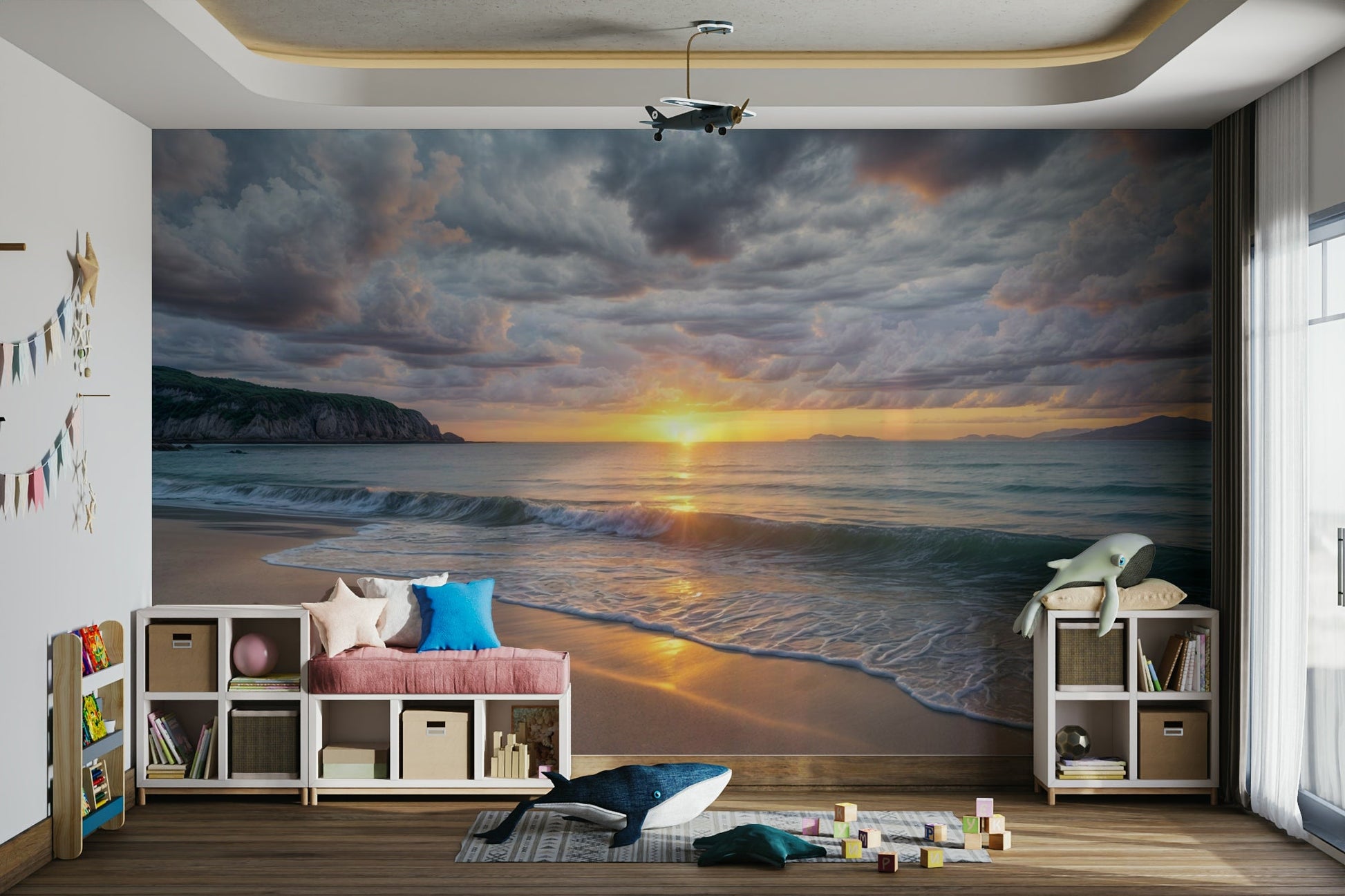 Coastal Dawn Serenity Wall Mural