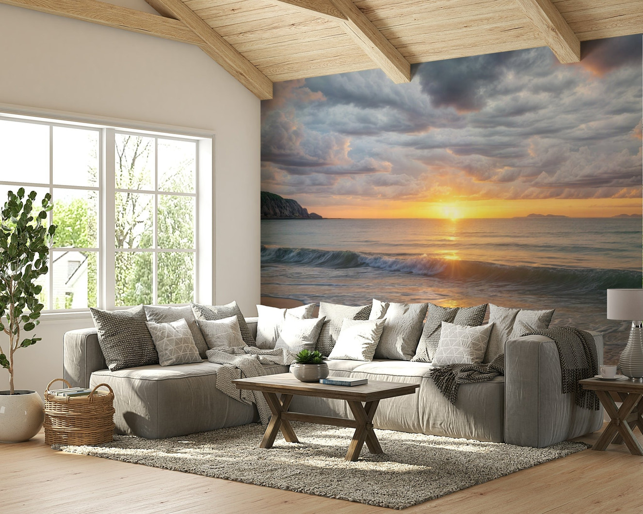 Coastal Dawn Serenity Wall Mural
