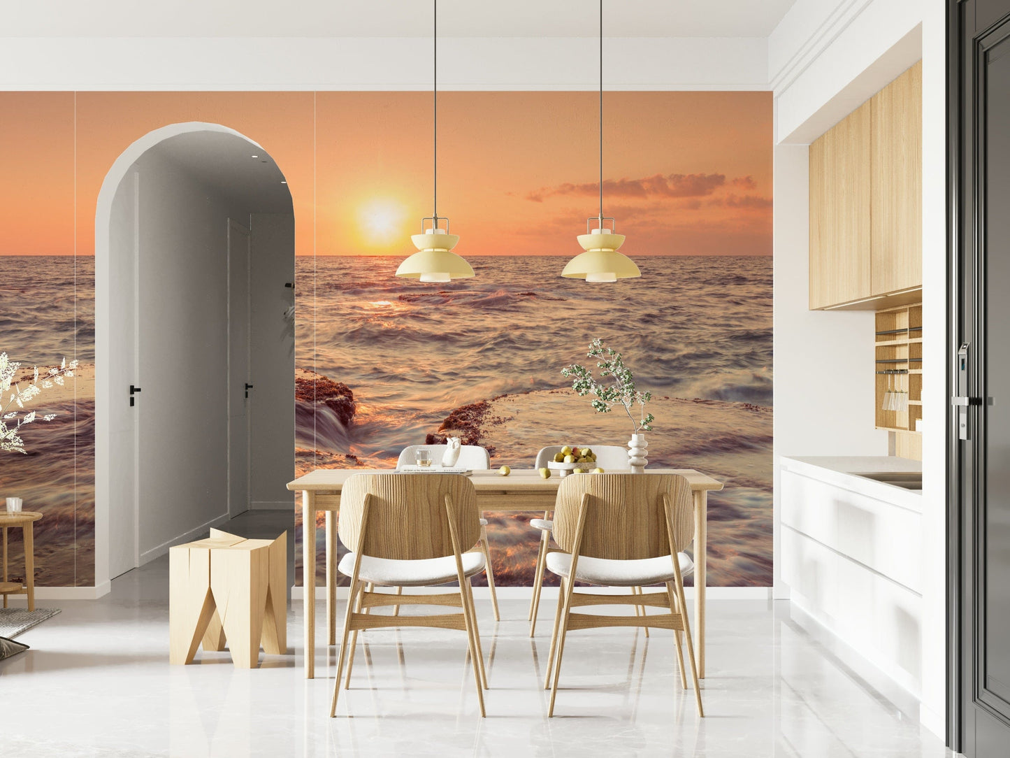 Ethereal Coastal Dawn ocean view for a calming wall enhancement.