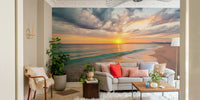 Peaceful wallpaper for walls with ocean dreamscape design

