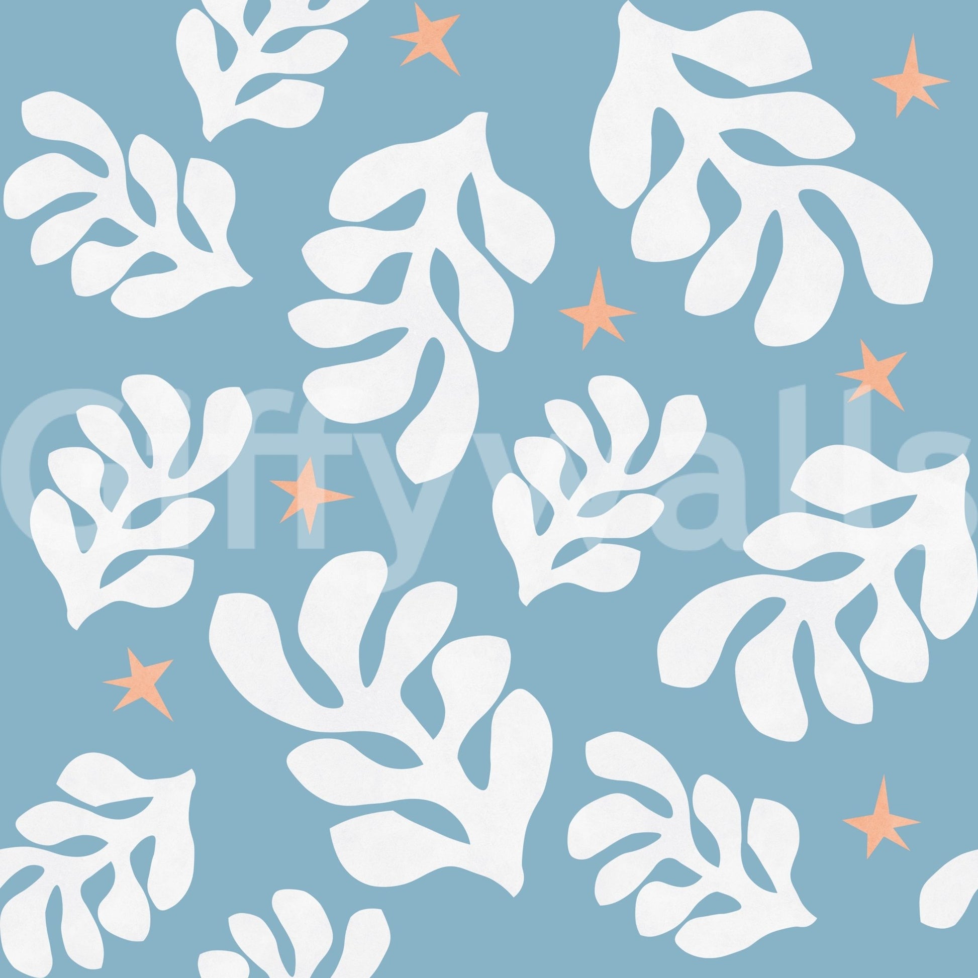 The mural acts as a beautiful and calming focal point.

