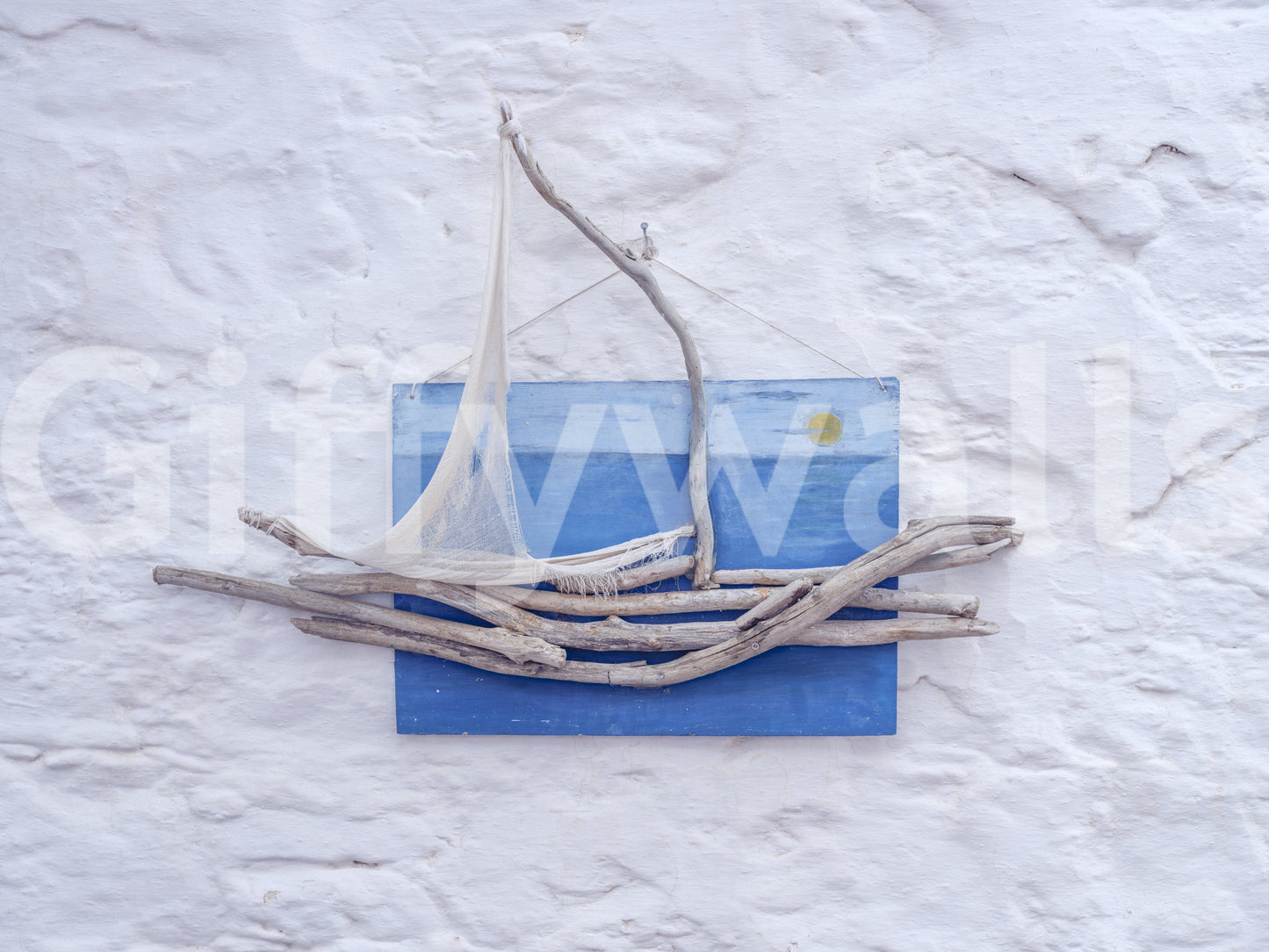 A high-quality rustic boat wall mural for walls.

