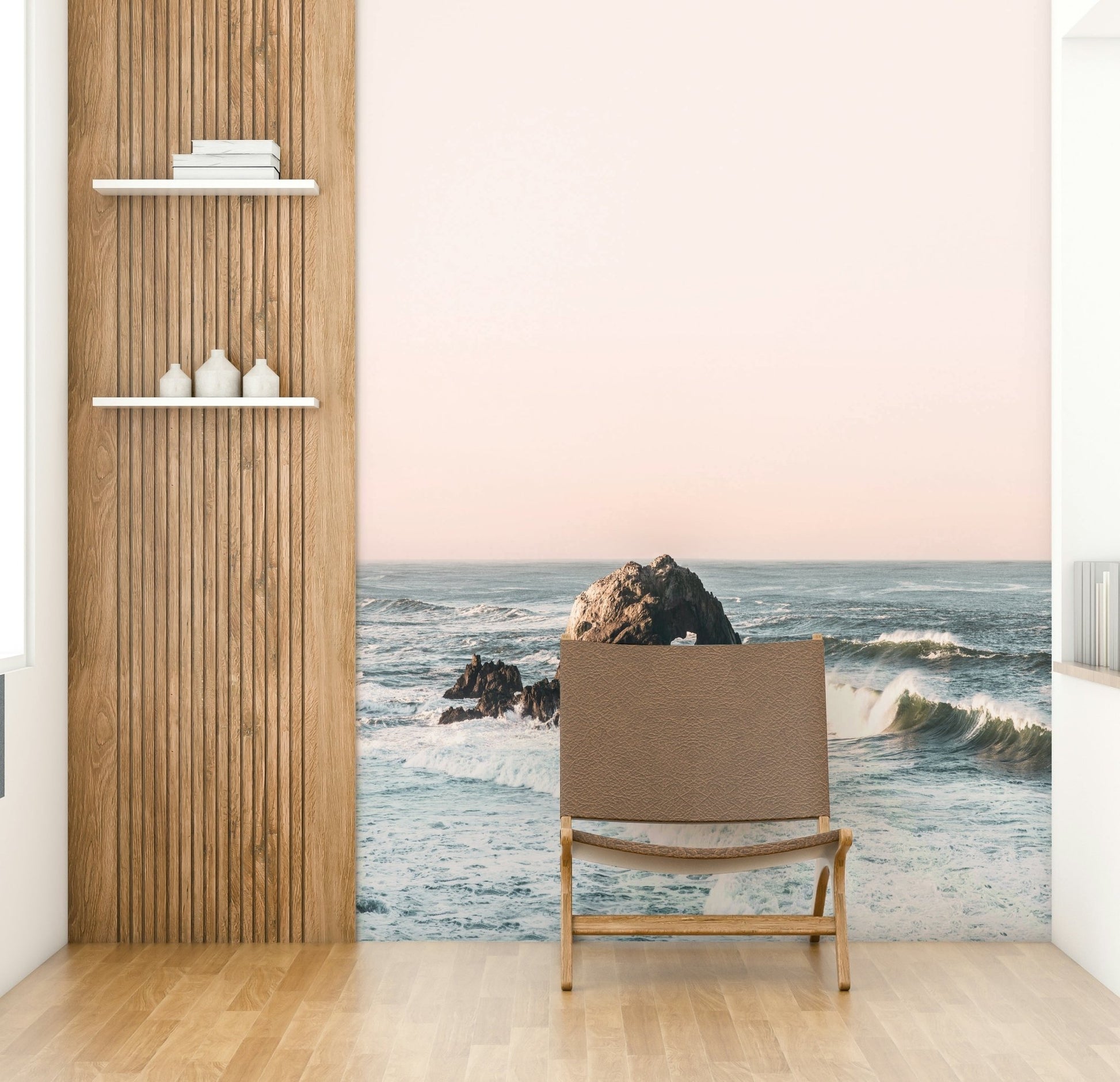 Beach-inspired Coastal Heart wall mural bringing a serene vibe.

