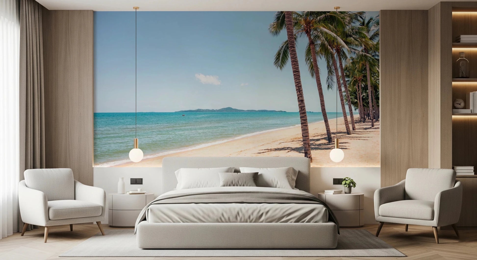 Coastal Palm Serenity Wall Mural