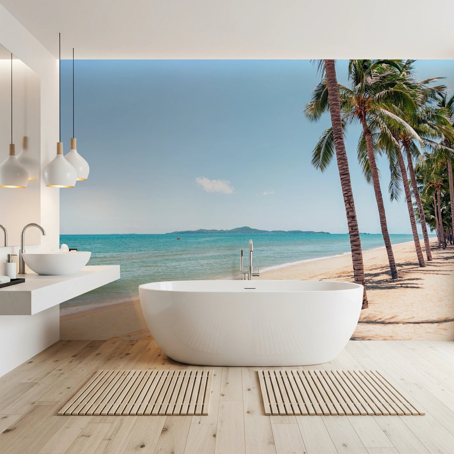 Coastal Palm Serenity Wall Mural