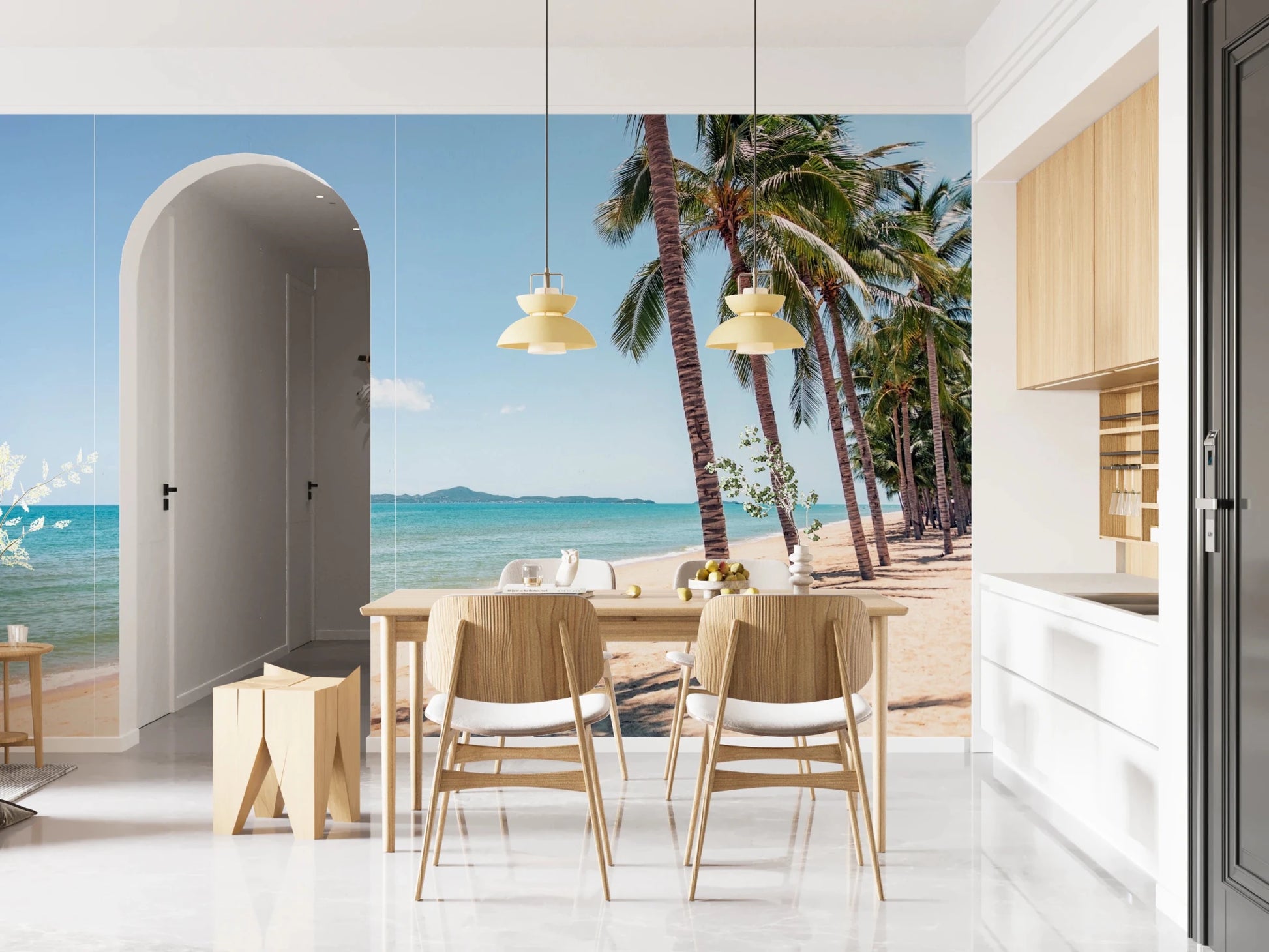 Coastal Palm Serenity Wall Mural