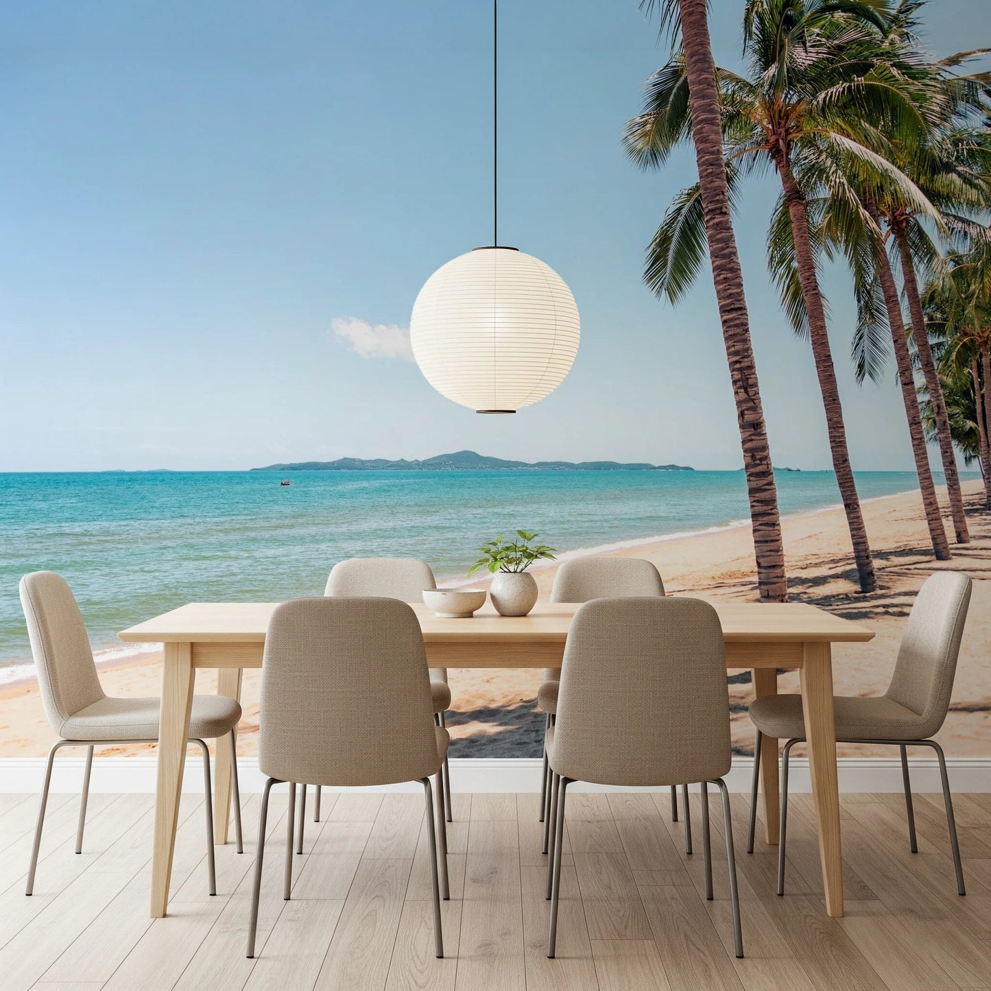Coastal Palm Serenity Wall Mural