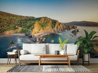 Serene Coastline Path unique wall mural coastal path design