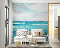 Living room ocean mural

