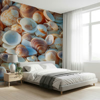 Macro photograph Coastal white brown wallpaper pattern.