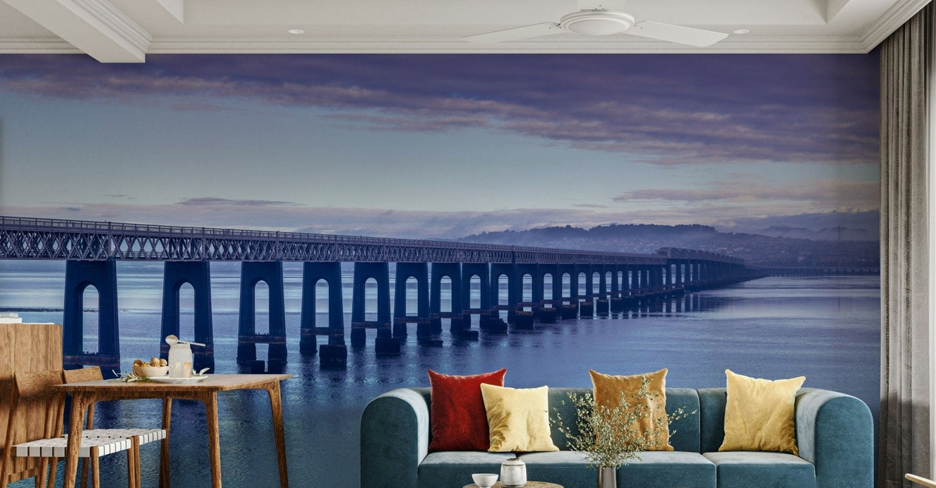 The wall art combines a nature theme with a tranquil feel.

