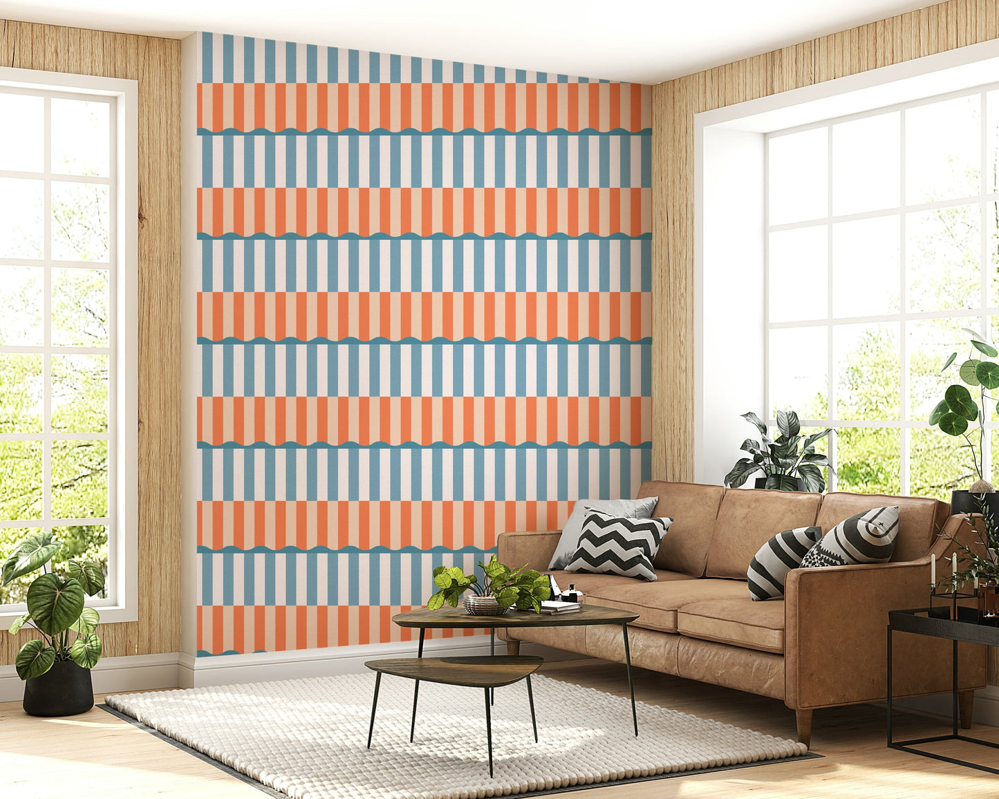 Gentle ocean waves glowing under a warm sunset sky with soft pastel clouds.