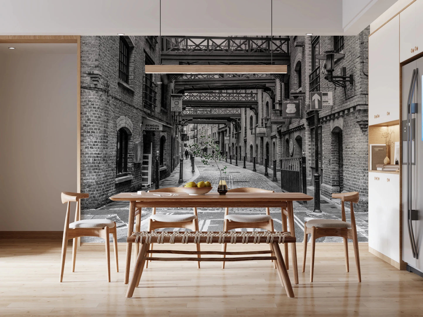 Cobbled Street Wall Mural